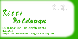 kitti moldovan business card